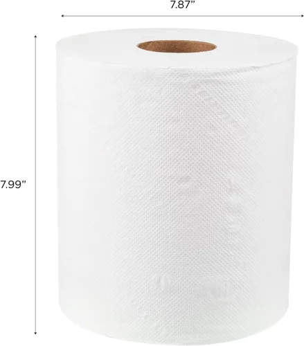 Vista 6 de Karat JS-CPW600 - Toallas de papel de 2 capas, color blanco, 3600 hojas/rollo, caja de 6 rollos