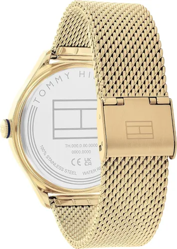 Vista 3 de Tommy Hilfiger Reloj multifunción de cuarzo para mujer con esfera de oro amarillo (Modelo 1782655), Dorado Plateado, Classic
