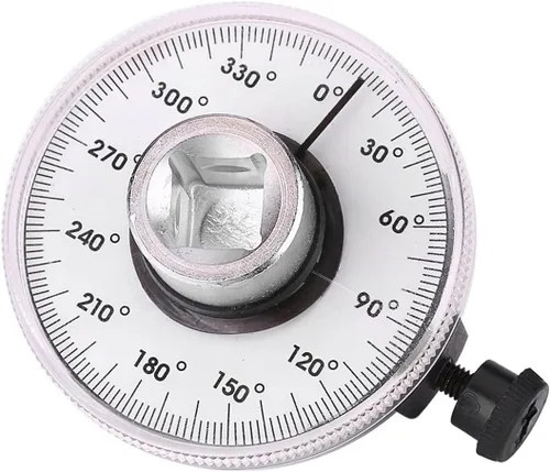 Vista 6 de Herramienta de medición de ángulo de llave dinamométrica de 1/2 pulgada, juego de llaves de medidor de par de torsión ajustable de 360° de 1/2