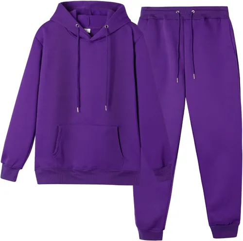 Vista 14 de CHAIRAY Conjunto deportivo unisex de 2 piezas con capucha para mujer 01Albaricoque