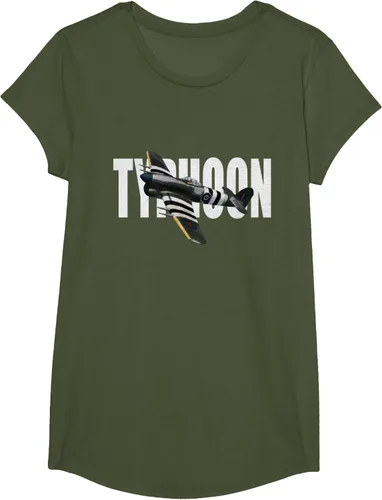 Vista 97 de RAF Hawker Typhoon WW2 Fighter Aircraft T-Shirt