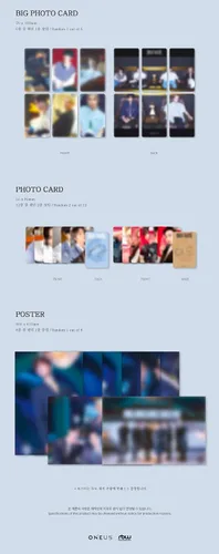 Vista 6 de ONEUS BLOOD MOON 6th Mini Album 3 Version SET CD+1p Poster+PhotoBook+PhotoCard+Message PhotoCard SET+Tracking Kpop Sealed