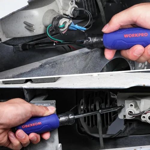 Vista 7 de WORKPRO Juego de 61 piezas de brocas magnéticas para destornillador y destornillador de tuercas con bolsa organizadora, herramientas DIY