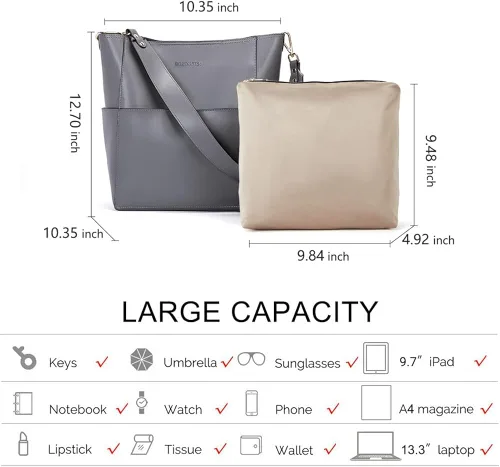Vista 7 de BOSTANTEN Billeteras de cuero para mujer, paquete RFID, bolsos de cuero para mujer