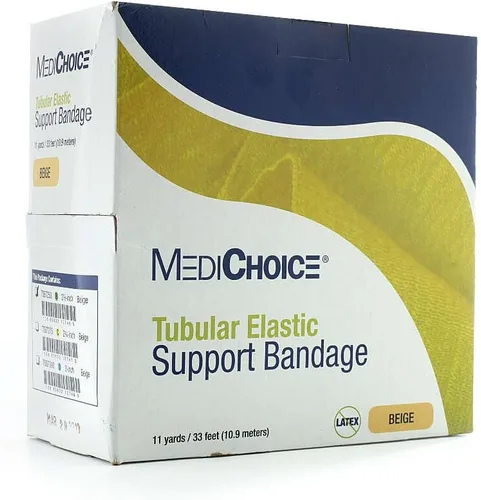 Vista 3 de MediChoice Vendaje elástico tubular, para brazo pequeño, algodón elastano, beige, tamaño B, 2.50 pulgadas x 11 yardas (caja de 1)