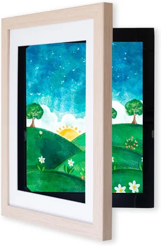 Vista 8 de Dynamic Frames Li'l Davinci Armario de arte, almacena hasta 50 piezas de arte de 8.5 x 11 pulgadas, dimensiones exteriores del marco de madera