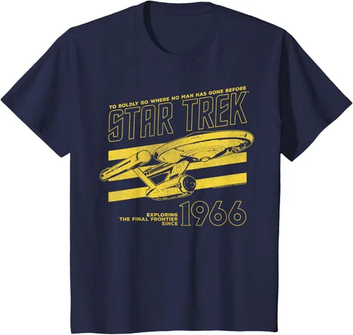 Vista 55 de Star Trek: The Original Series Enterprise '66 Collegiate Camiseta Negro