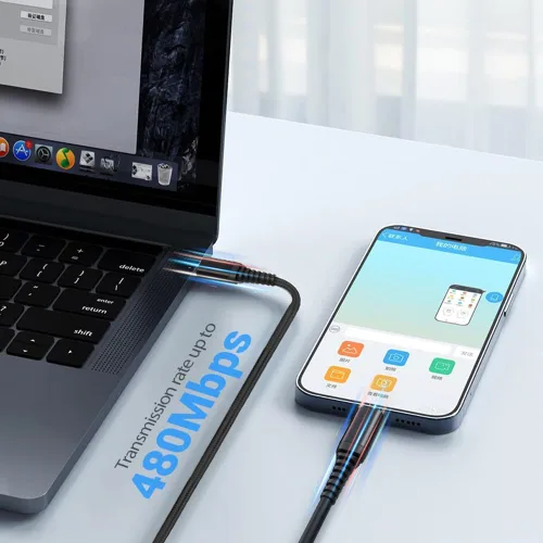 Vista 6 de [Paquete de 3 cables trenzados USB tipo C a USB C de 60 W PD de 10 pies de carga rápida compatibles con iPhone 15, MacBook Pro, iPad mini 6, Air 4