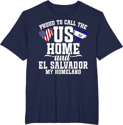 Vista 10 de Traje salvadoreño para hombre y mujer, camiseta de El Salvador con la bandera de Estados Unidos, Negro -, Pequeña