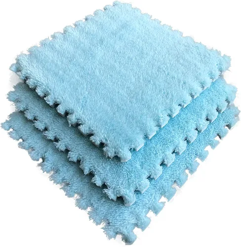 Vista 9 de 12 alfombrillas de juego de rompecabezas de azulejos entrelazadas suaves de espuma EVA para el suelo de los niños, habitación de los niños, sala