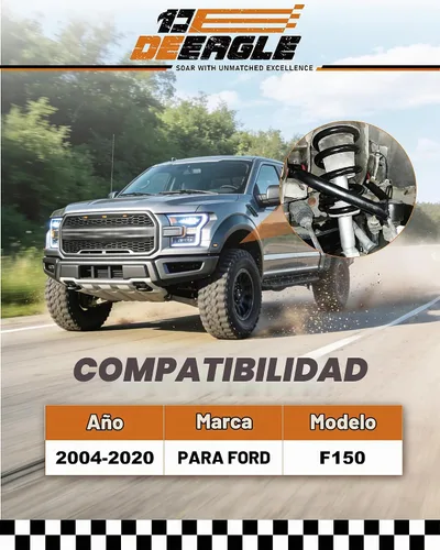Vista 5 de DEEAGLE Brazos de control superiores F150 de 2-4 pulgadas, brazo de control delantero ajustable para F150 2004-2020, UCA con rótula engrasable
