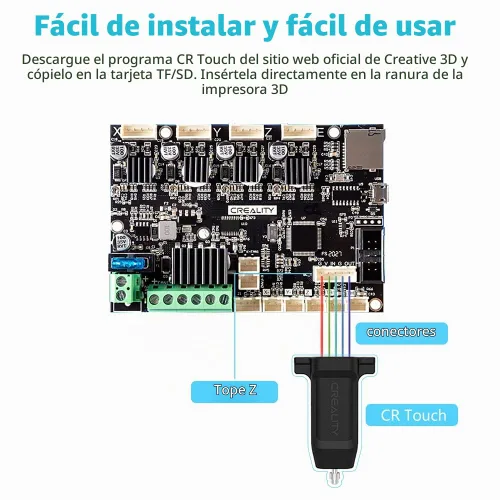 Vista 4 de Creality Kit oficial de nivelación automática CR Touch, impresora 3D, kit de sensor de nivelación de cama automático para Ender 3 / Ender 3 V2