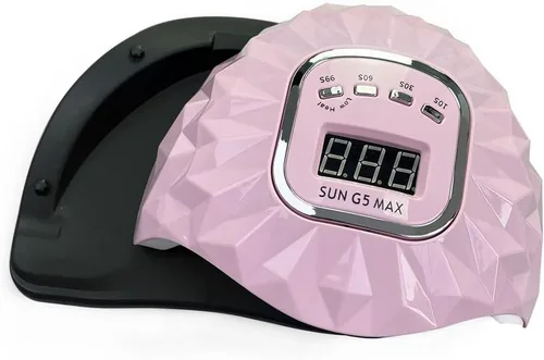 Vista 4 de Lámpara LED de uñas de 200 W para esmalte de gel, secador rápido de uñas con sensor automático, ajuste de 4 temporizadores, luz LED para uñas