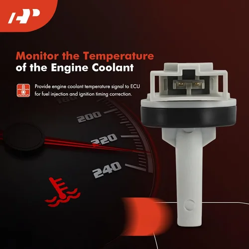 Vista 2 de A-Premium Sensor de temperatura del refrigerante del motor [2 pines] compatible con Volkswagen Jetta 2003, Passat 2001-2002, Beetle 2006-2010 y Audi