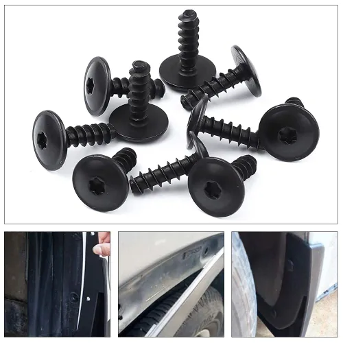 Vista 5 de 20 piezas de tornillo de retención de tornillo para carrocería de automóvil, tornillos de guardabarros para el arco de la rueda, forro