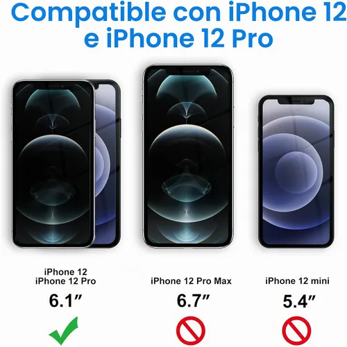 Vista 2 de JETech Funda para iPhone 12/12 Pro, antiamarilleo, color negro