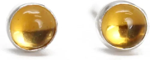 Vista 7 de Pequeños Pendientes de 3mm con Gema para Mujeres y Niñas, Engastados Redondos de Plata de Ley 925