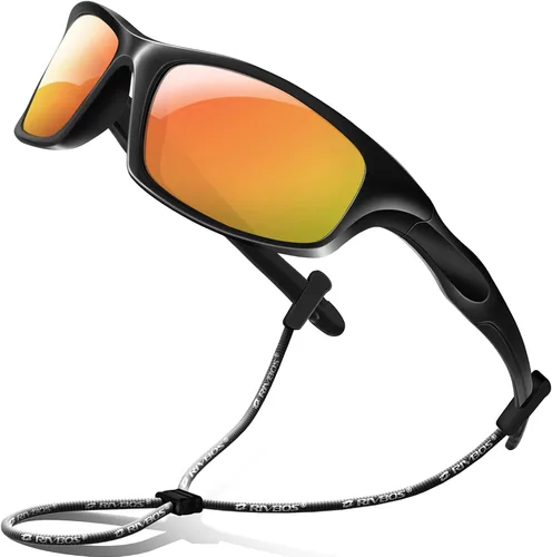 Vista 18 de Rivbos RBK037 - Lentes de sol polarizados con correa, para niños y niñas, 3 - 10 años