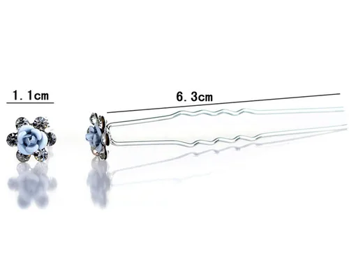 Vista 3 de Vpang 20 horquillas para el cabello de cristal con diamantes de imitación para boda, accesorios decorativos para el cabello para mujer, accesorios