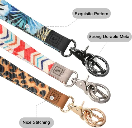 Vista 2 de Llavero de mano con correa para muñeca, pulsera con llavero de automóvil, cactus