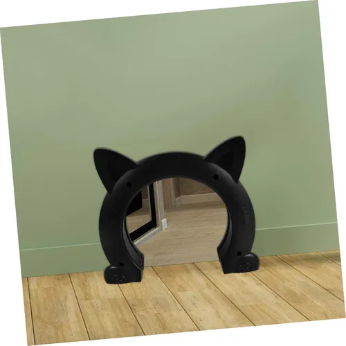 Vista 4 de No-Flap Interior Cat Door Pet Entrance for Doors with Easy Cleaning Safety Design Stylish Home Decor Accessory