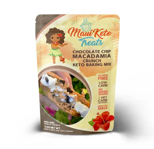 Vista 7 de Maui Keto Treats Mezcla de galletas de crema de mantequilla, sin gluten, baja en carbohidratos, hecha con harina de almendras orgánicas, 12 onzas