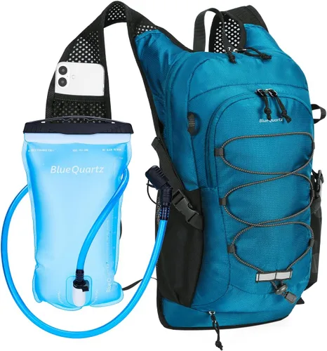 Vista 11 de Blue Quartz Hydration Backpack with 2L Water Bladder, 18L Hiking Backpack for Women Men, Lightweight Water Pack with Phone Pocket for Quick Access