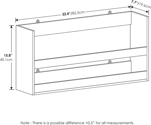 Vista 3 de Furinno Hermite Estantería de Almacenamiento Multiusos para Montaje en Pared, Espresso