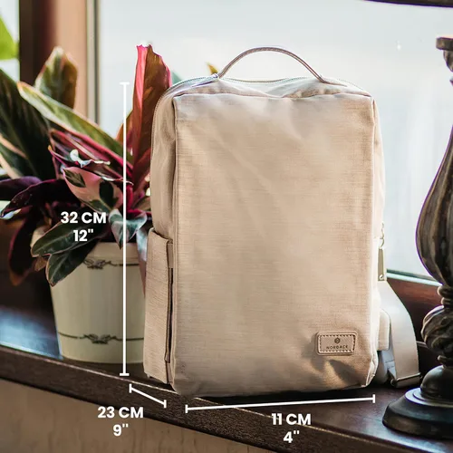 Vista 2 de Nordace Siena II Mini mochila inteligente para uso diario con puerto de carga USB, resistente al agua, elegante mochila para portátil para tareas