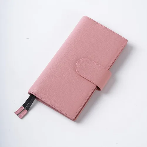 Vista 8 de Funda de planificador A6 para Hobonichi Original, Stalogy y Midori MD Planners, con cremallera y bolsillo trasero grande, piel de cocodrilo (morado)