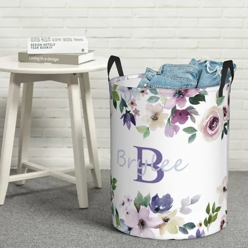 Vista 8 de Cesta de lavandería plegable para dormitorio, cesta de baño con asa