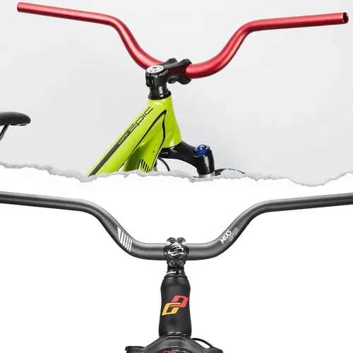 Vista 5 de Mixsuper Manillar de elevación alta para bicicleta de montaña de 31,8 mm, longitud 720 mm, elevación 90 mm, manillar de aleación de aluminio MTB