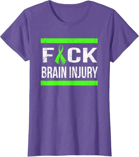 Vista 26 de Apoyo Daño cerebral Concienciación T Shirt, mujer L, Asphalt Negro