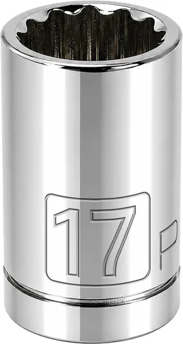 Vista 13 de Powerbuilt 642303 1/2" Dr. 12 Pt. SAE Socket estándar, 11/16