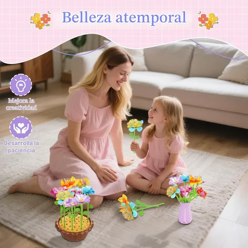 Vista 8 de FUNZBO Craft for Girls Kids Ages 6-8-12 - Kit de ramos de flores de tela