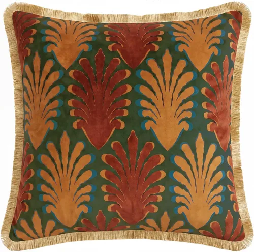 Vista 114 de patdrea Funda de almohada de terciopelo francés de diseño, 18 x 18 pulgadas Aviario