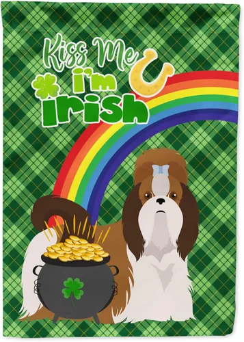 Vista 48 de Caroline's Treasures WDK4731GF - Bandera decorativa para jardín del día de San Patricio, color negro y tostado, Airedale Terrier, para jardín