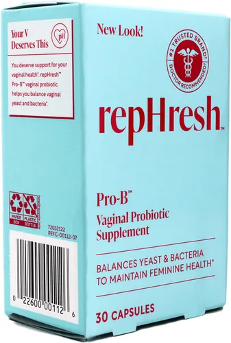 Vista 6 de RepHresh Suplemento probiótico vaginal Pro-B, 30 cápsulas, paquete de 2
