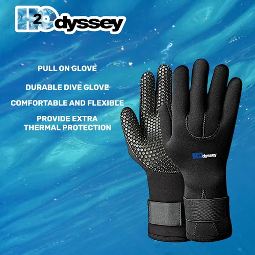 Vista 7 de H2ODYSSEY Ultrazip Therma Grip Glove - Five Finger Water Glove for Men and Women - Velcro Straps- Anti Skid Palm Grips