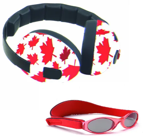 Vista 5 de BANZ Juego de auriculares y gafas de sol con cancelación de ruido para Albaricoque Waratah