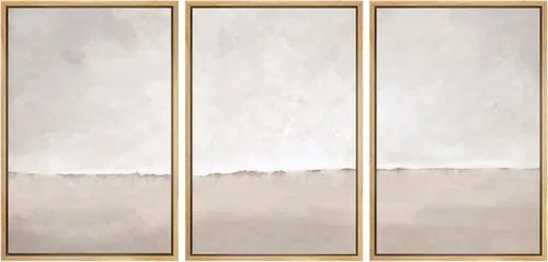Vista 84 de SIGNWIN Lienzo enmarcado para pared, juego de arte tranquilo con reflejo de lago, acuarela, montaña y agua, ilustraciones modernas, arte abstracto
