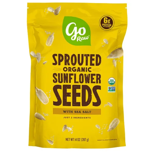 Vista 10 de Semillas germinadas y orgánicas mixtas Go Raw, 13 oz, sin sal, Keto, Kosher, superalimento