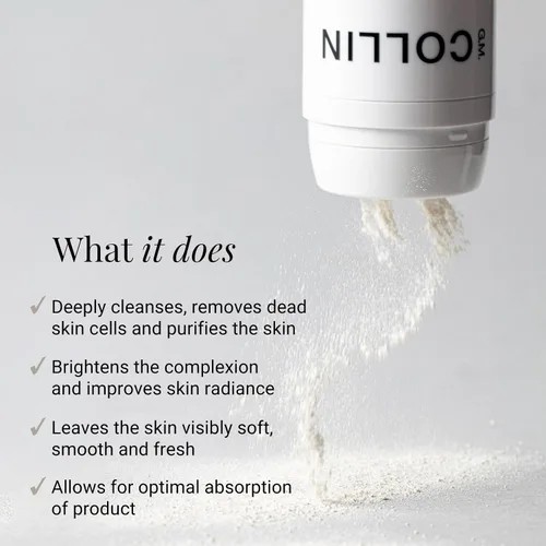 Vista 3 de G.M. COLLIN Polvo exfoliante activo Limpiador facial exfoliante con ácido salicílico y enzima de papaya Exfoliante facial diario suave