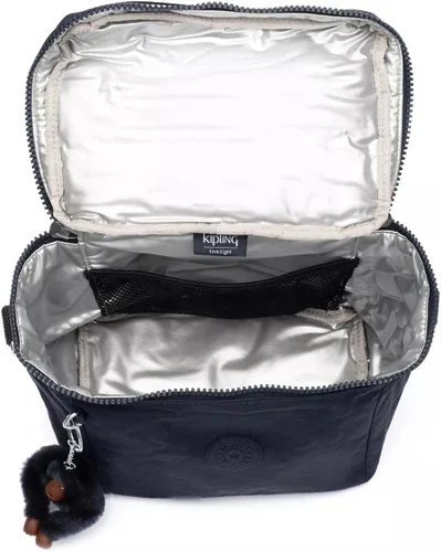 Vista 3 de Kipling Graham - Bolsa de almuerzo para mujer, reutilizable, resistente al agua, con aislamiento de nailon Tonal azul real