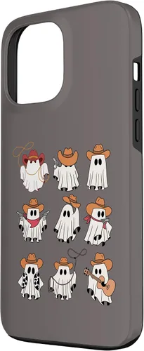 Vista 2 de Carcasa divertida para iPhone 13 Pro Max Boo Haw Western Cowboy Ghost Cowgirl