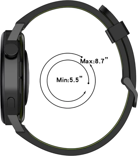 Vista 3 de Correas de repuesto compatibles con Kospet Tank M1/AMAZTIM C20/Military/Slothcloud, correa deportiva de silicona suave, correa de reloj