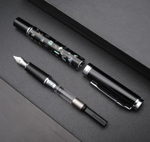 Vista 6 de JINHAO 8802 Pluma estilográfica F (tallado de concha - 2)