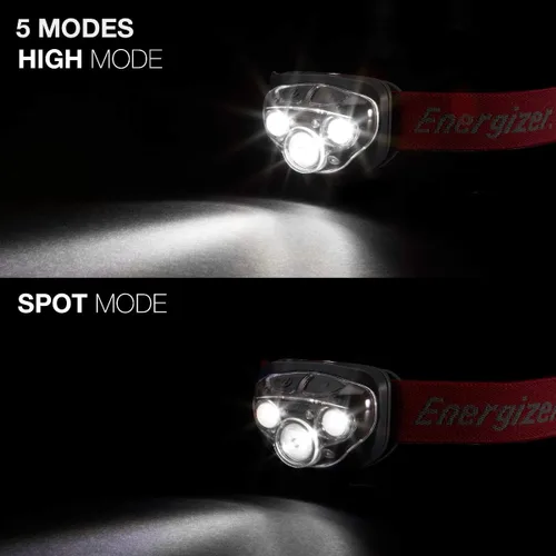 Vista 6 de ENERGIZER Linterna frontal LED PRO, resistente al agua IPX4 para campamento, al aire libre, corte de energía de emergencia (pilas incluidas)
