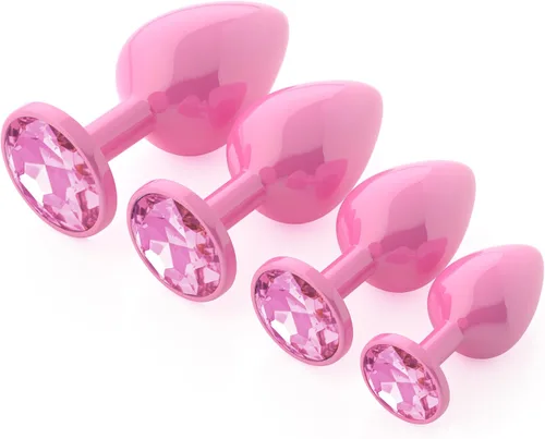 Vista 18 de Vikkiy Anal Plug Beginner Set, 4 PCS Stainless Steel Butt Plug Kit