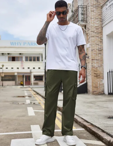 Vista 3 de COOFANDY Men's Casual Cargo Pants Cotton Drawstring Athletic Jogger Sweatpants